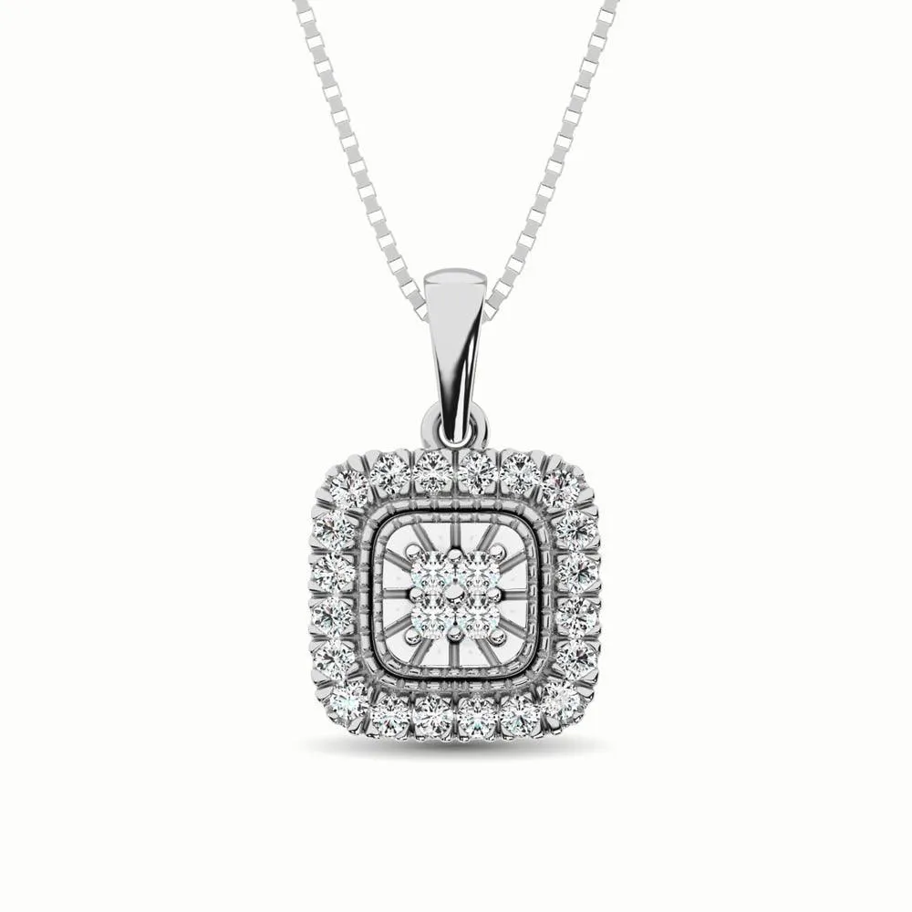 10K White Gold 1/6 Ct.Tw. Diamond Pendant