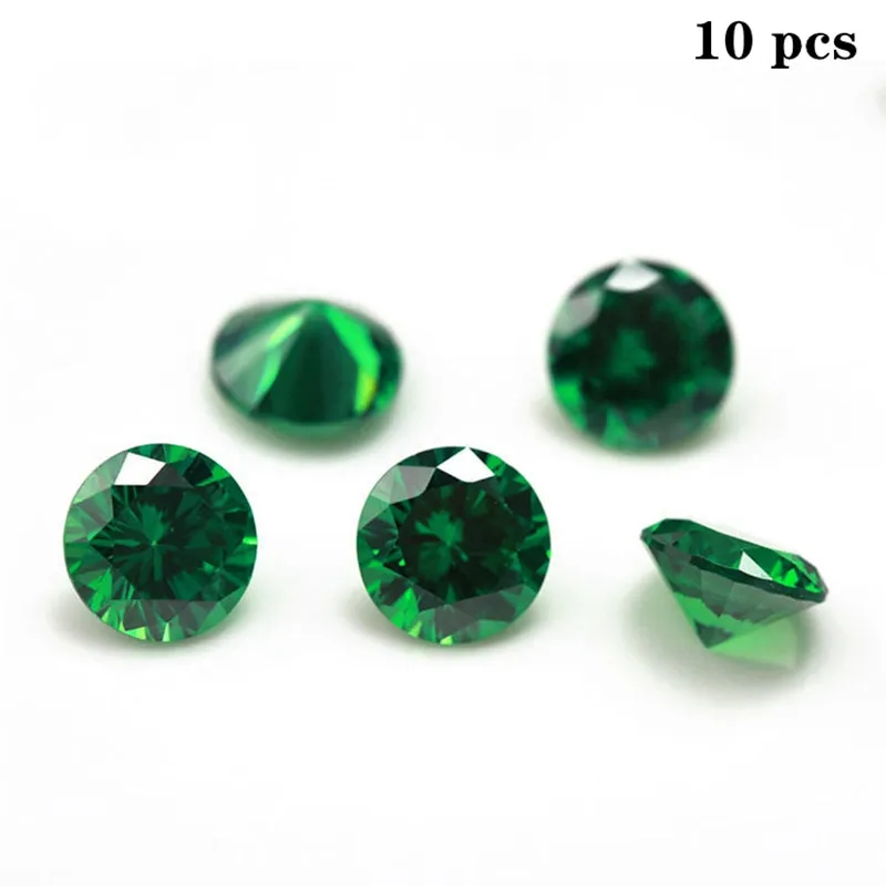 10pcs Brilliant Cut CZ Stones for Jewelry Making 024inch