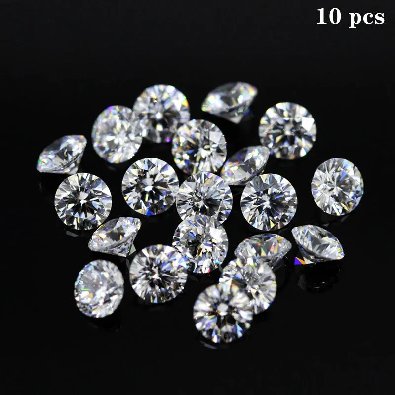 10pcs Brilliant Cut CZ Stones for Jewelry Making 024inch