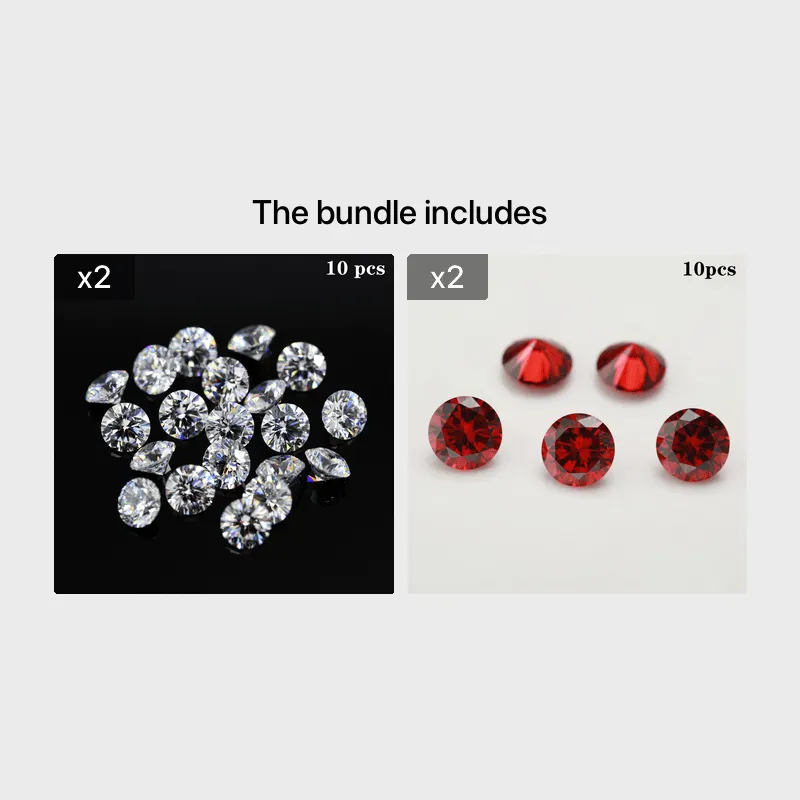 10pcs Brilliant Cut CZ Stones for Jewelry Making 024inch