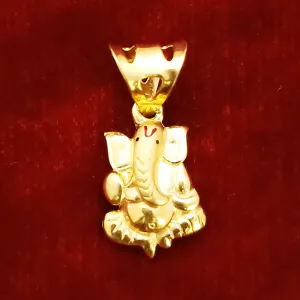 22 KT Gold Unisex Lord Ganesha Pendant (D4)