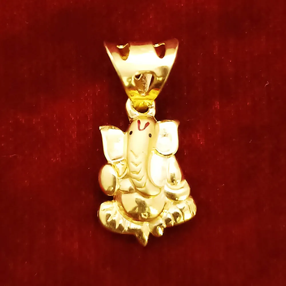 22 KT Gold Unisex Lord Ganesha Pendant (D4)