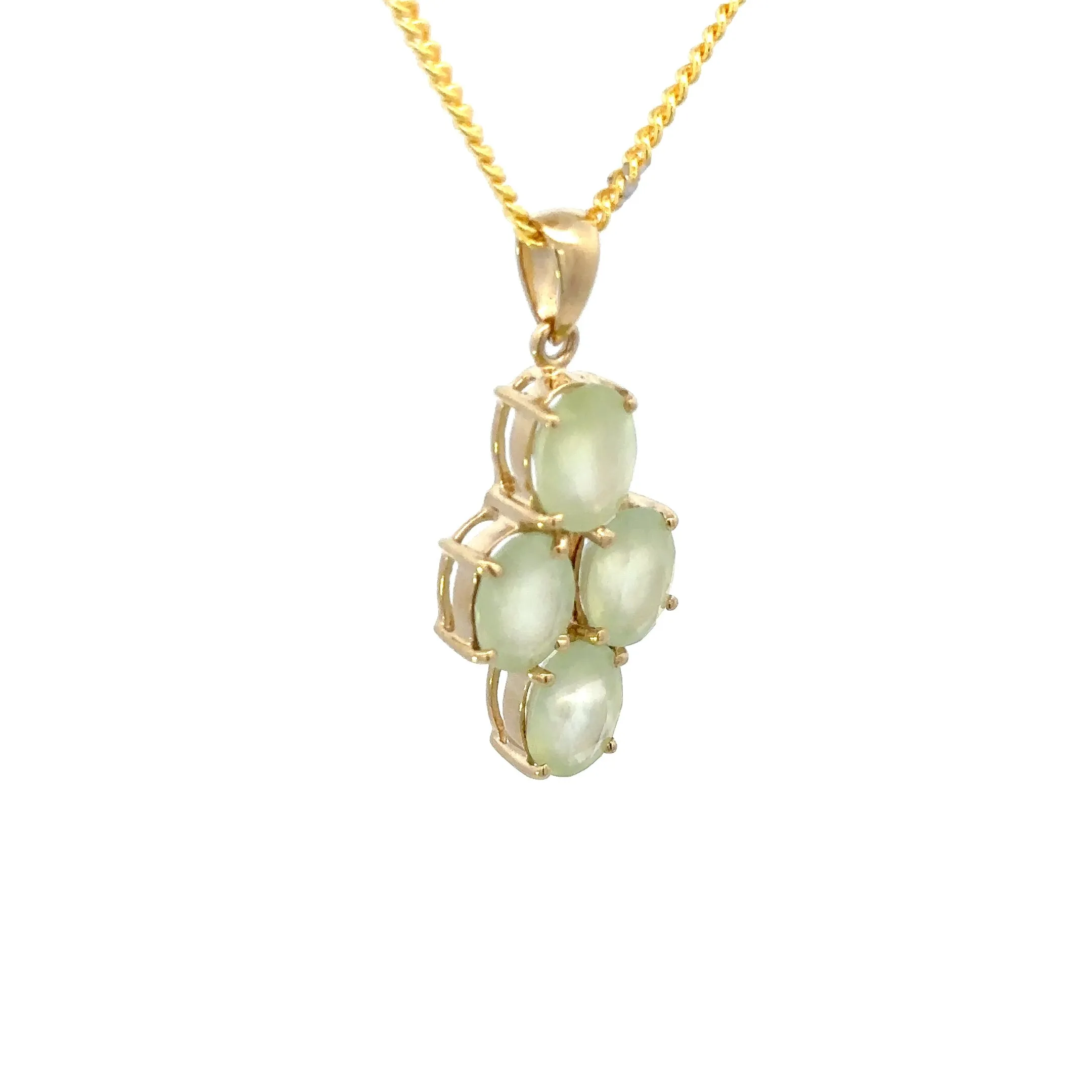 9ct Yellow Gold Quartz Pendant