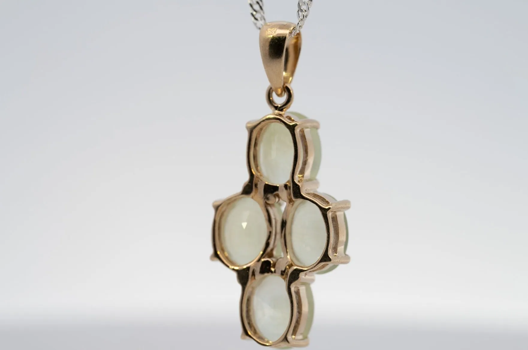 9ct Yellow Gold Quartz Pendant