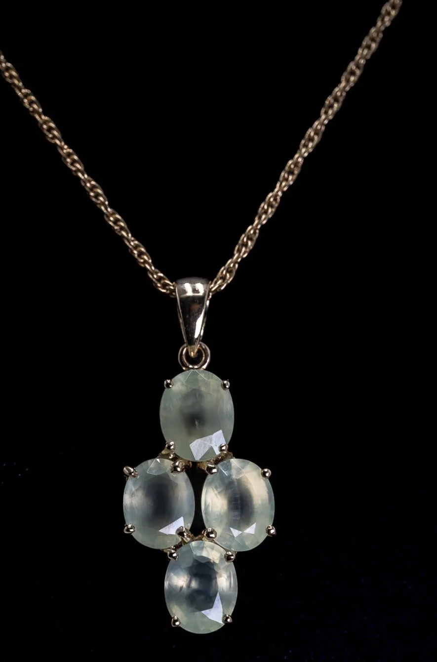 9ct Yellow Gold Quartz Pendant
