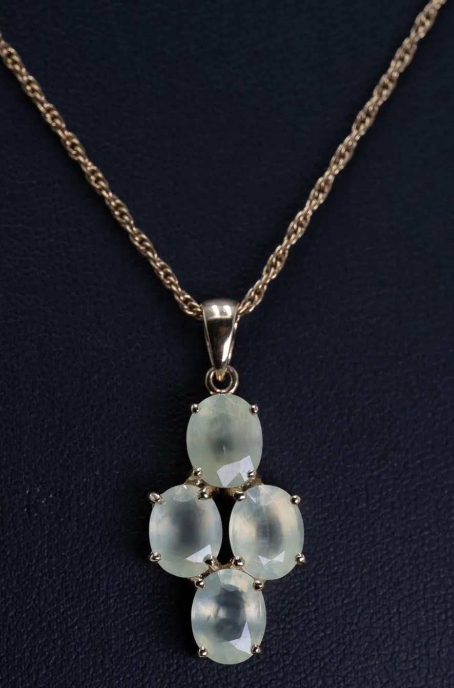 9ct Yellow Gold Quartz Pendant