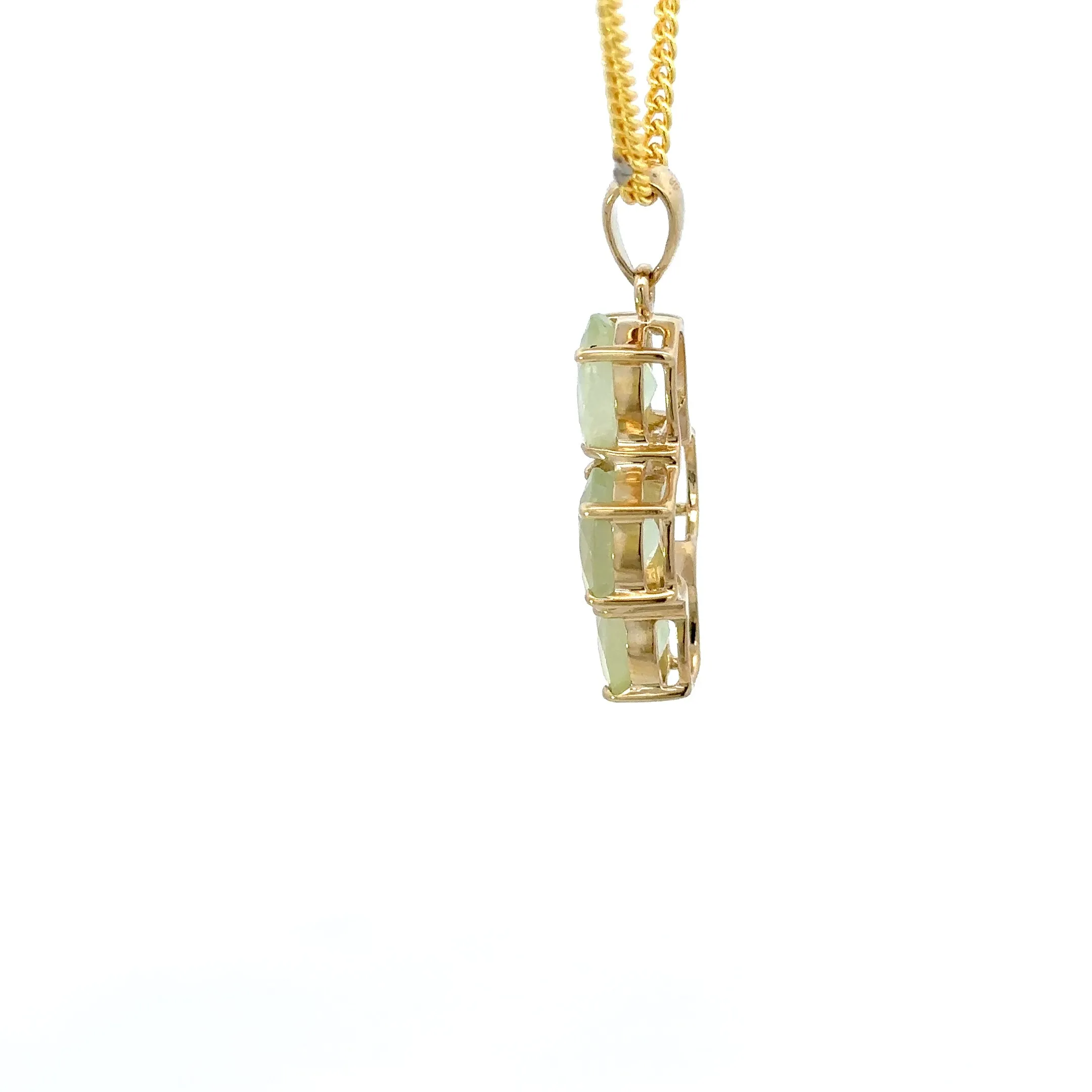 9ct Yellow Gold Quartz Pendant