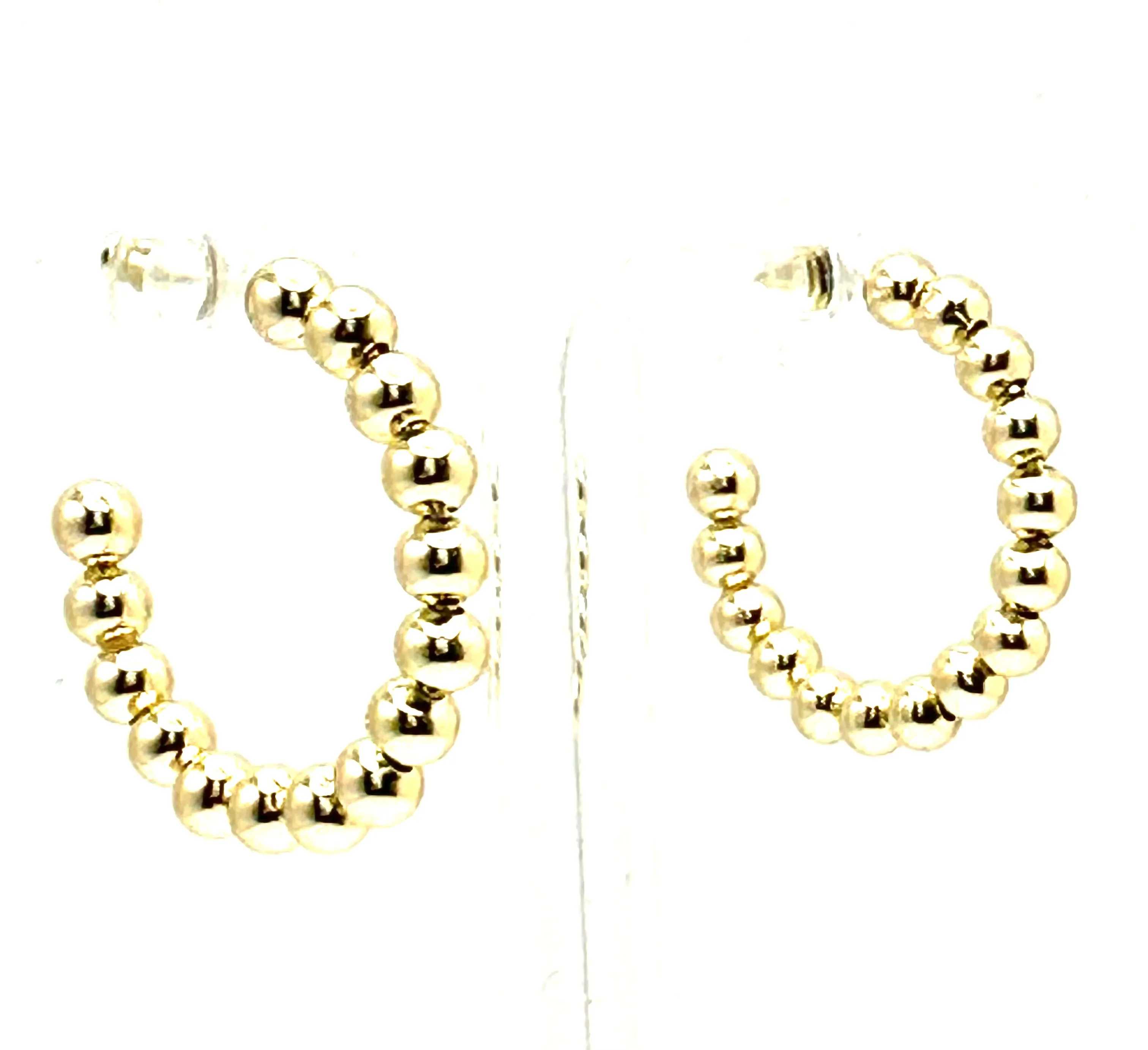 Ball Hoop Earrings