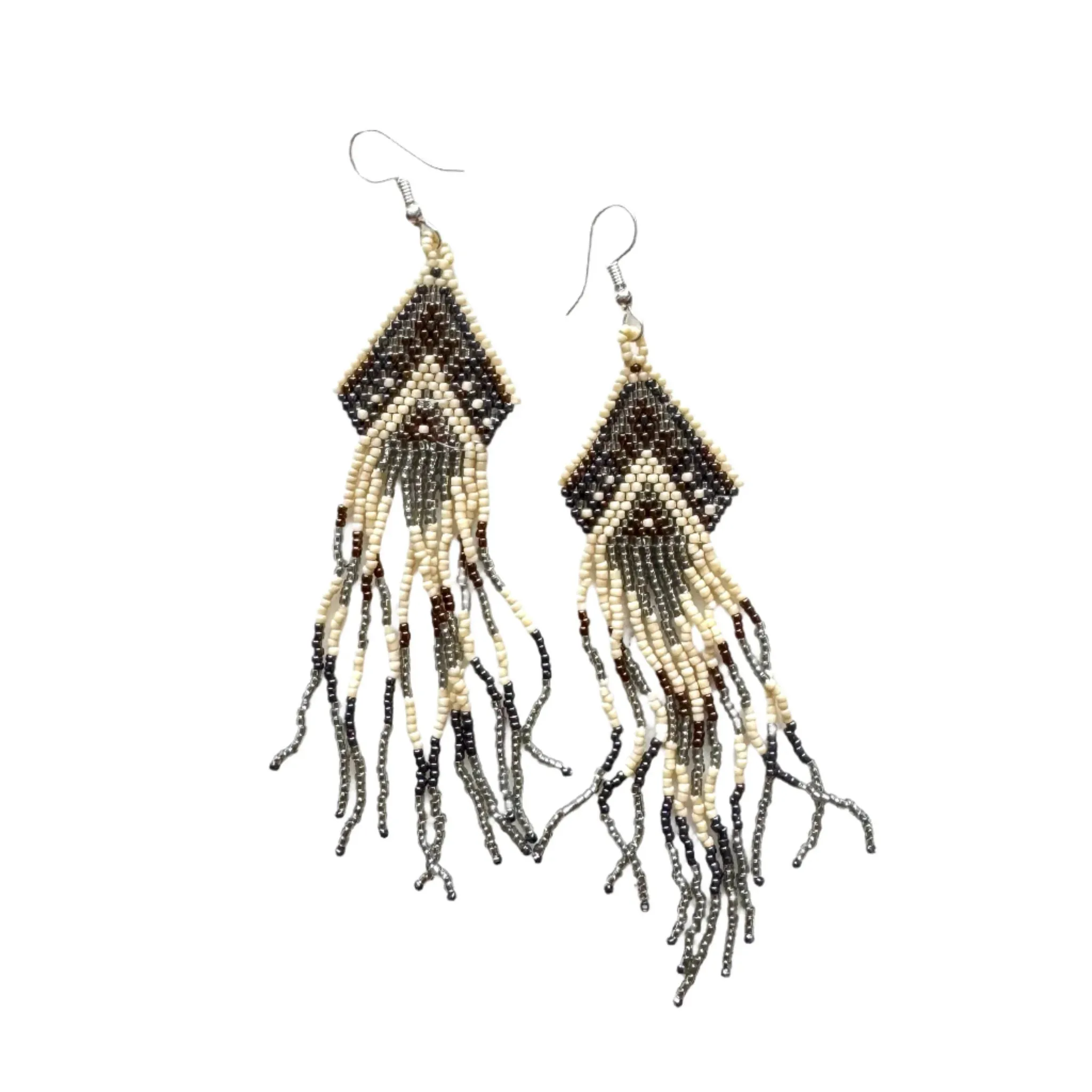 Beaded Aztec Earrings