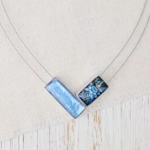 Blue Kimono Magnetic V Pendant
