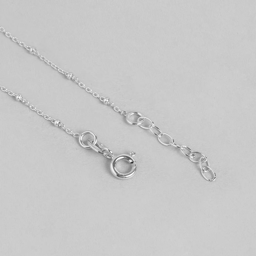 Butterfly with studded stone 925 Sterling Silver Anklets