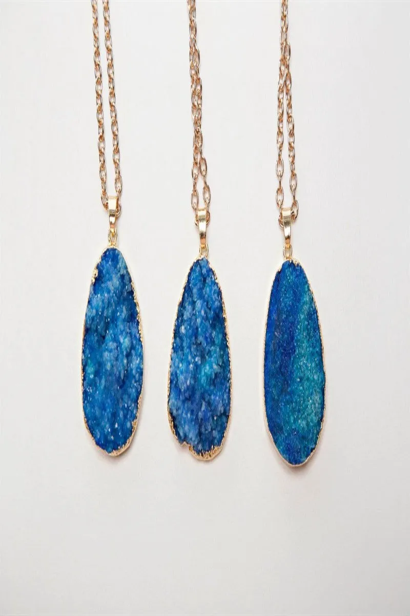 Colorful Druzy Stone Necklaces - Final Sale