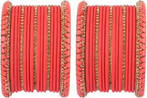 Efulgenz Women's Indian Bangles Set Crystal Rhinestone Bracelets with Plain Matte Finish Metal Bangles Bridal Bangle Set for Wedding Party Fashion Costume Accessories Bollywood Jewelry (34 Pcs)