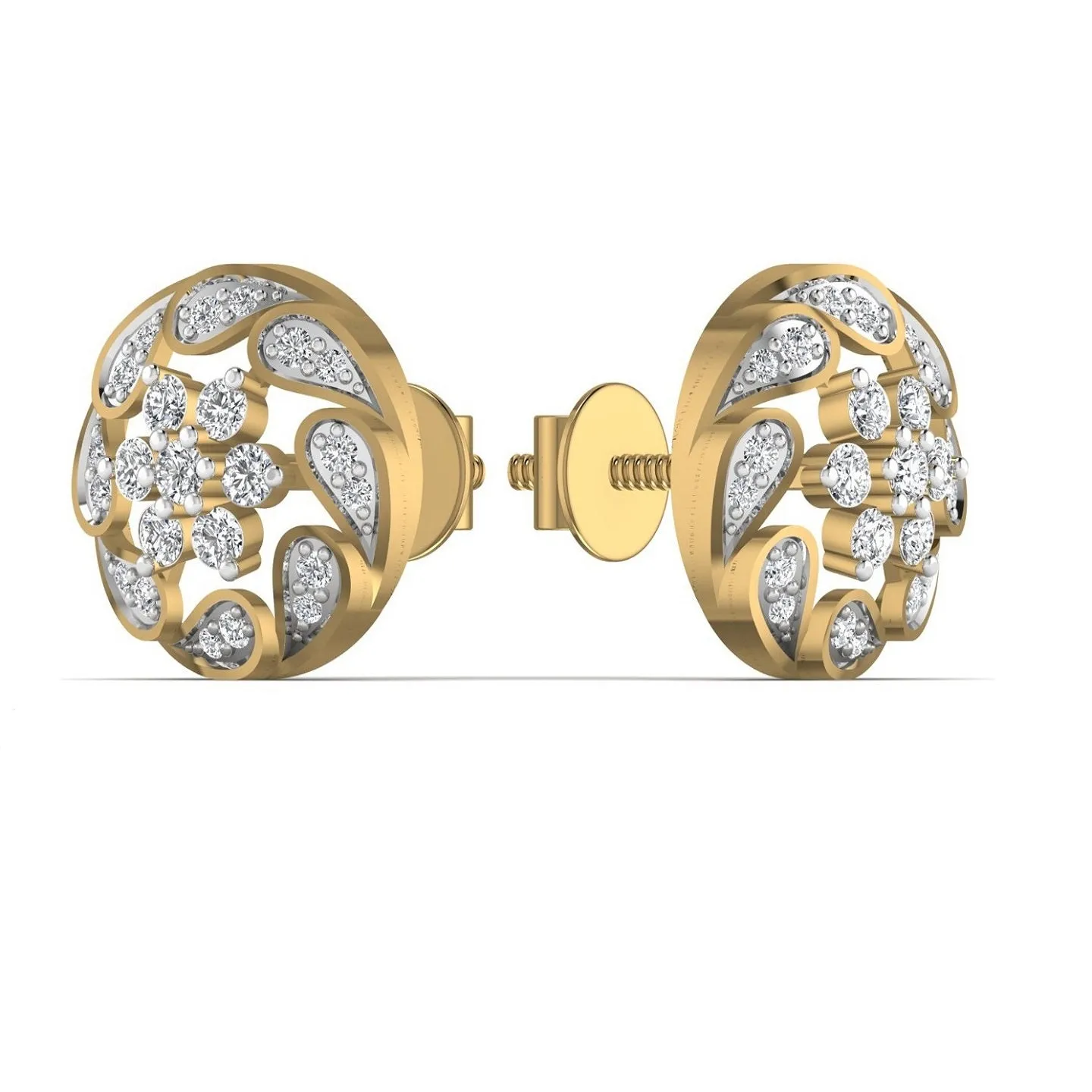 Exclusive Round Design Silver Earring