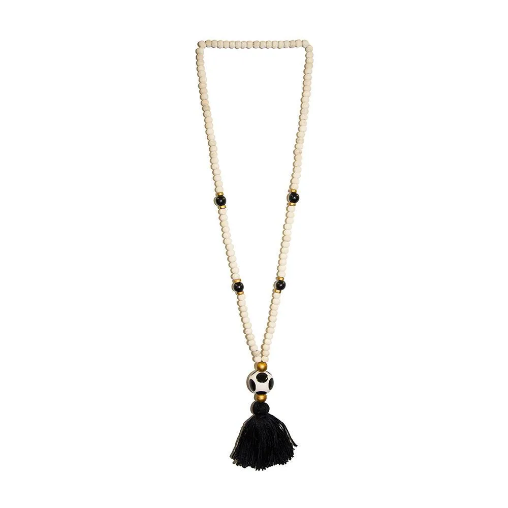 Fall Ceramic Bead Tassel Necklaces