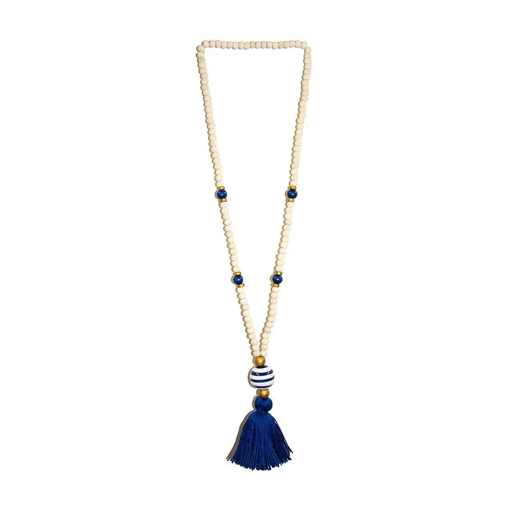 Fall Ceramic Bead Tassel Necklaces