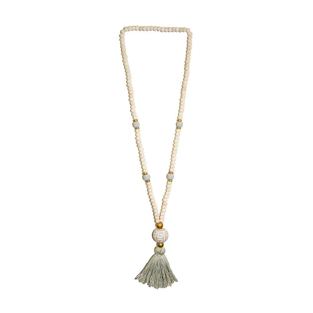 Fall Ceramic Bead Tassel Necklaces