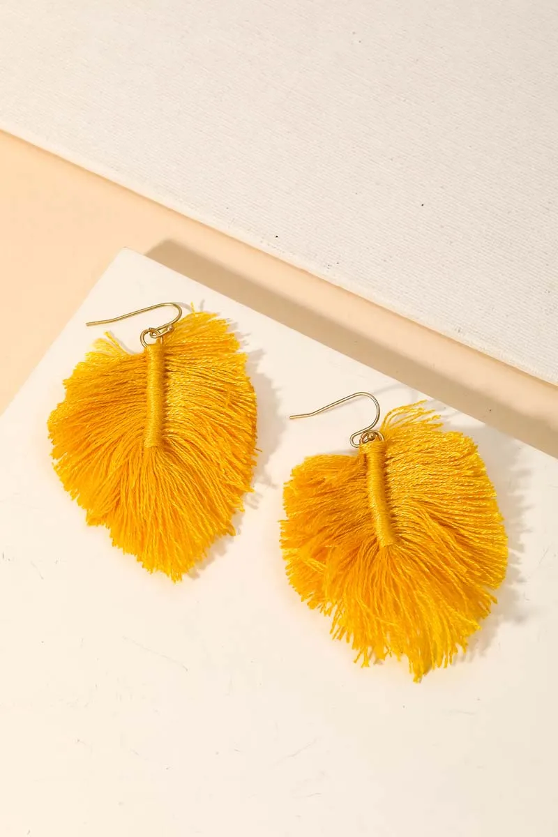 Feather Thread Earrings