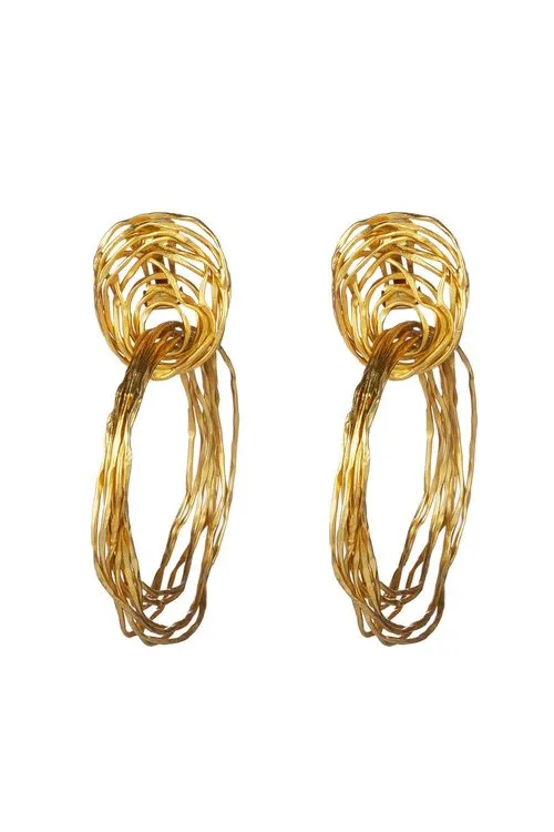 Goldplated Brass Spiral Hoops