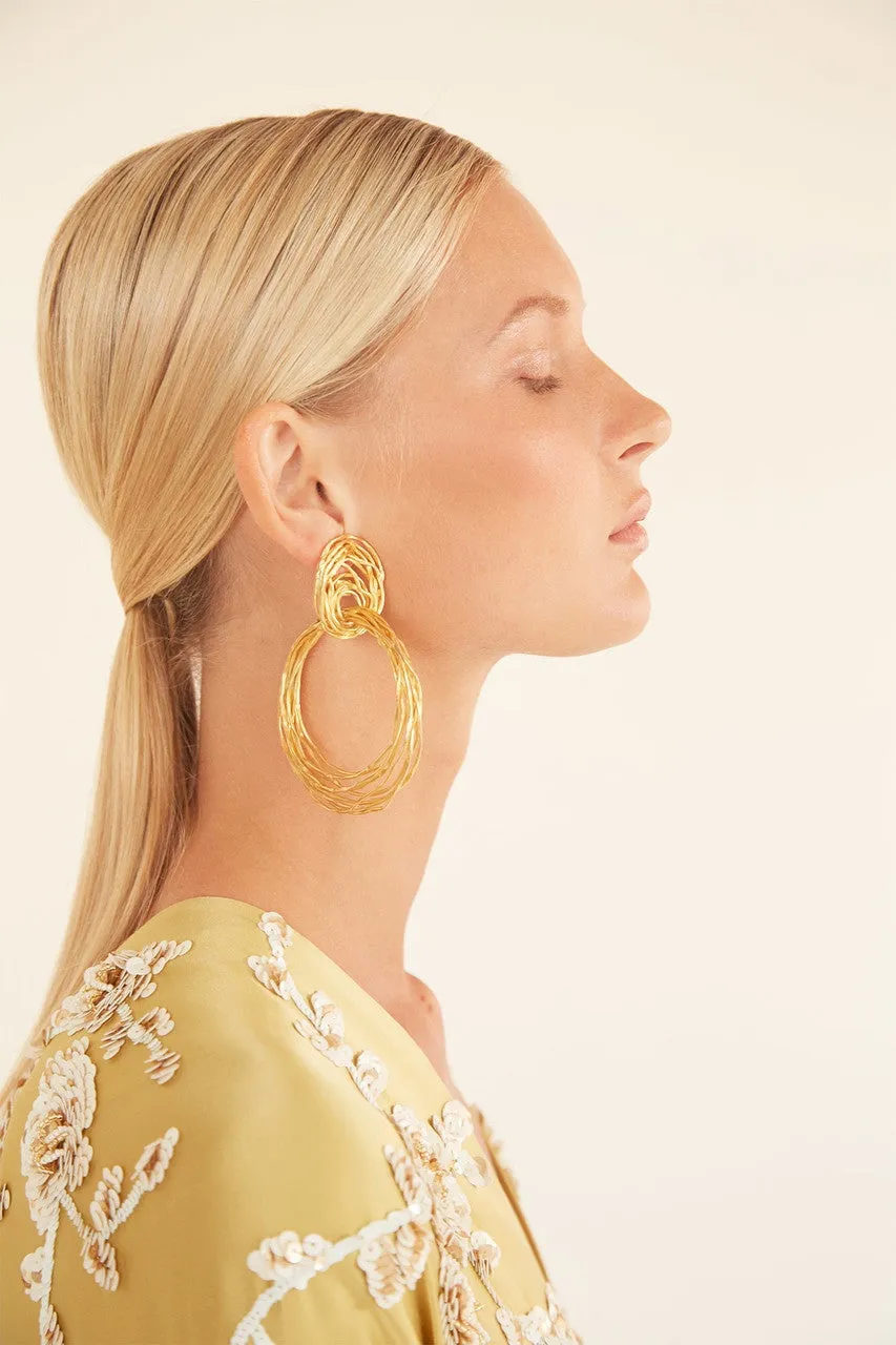 Goldplated Brass Spiral Hoops