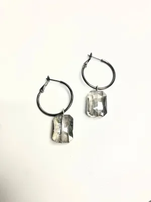 Helen's Hoop Earring with Stone Drop