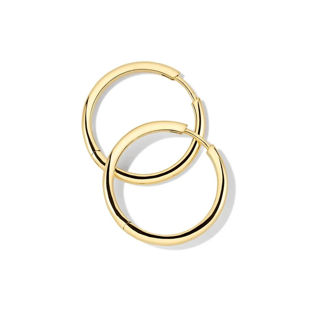 Large Tube Hoop Earrings
