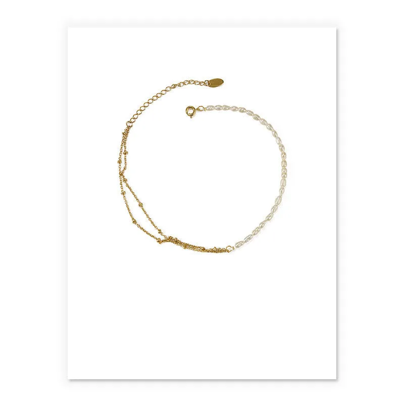 Natural real pearl fashion anklet