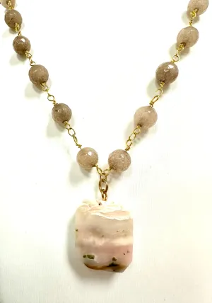 Natural Stone Beaded Necklace
