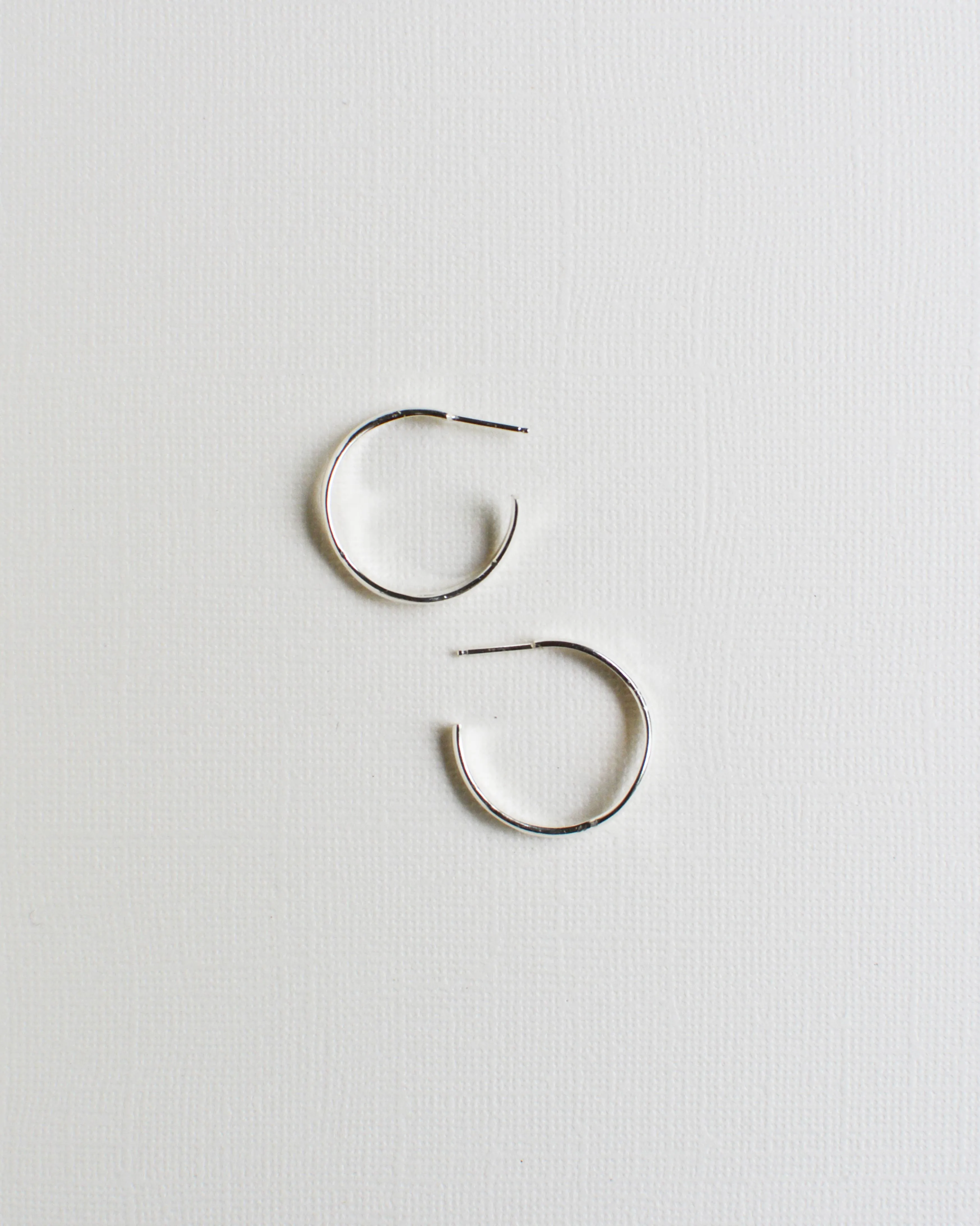 Silver Heli Hoops