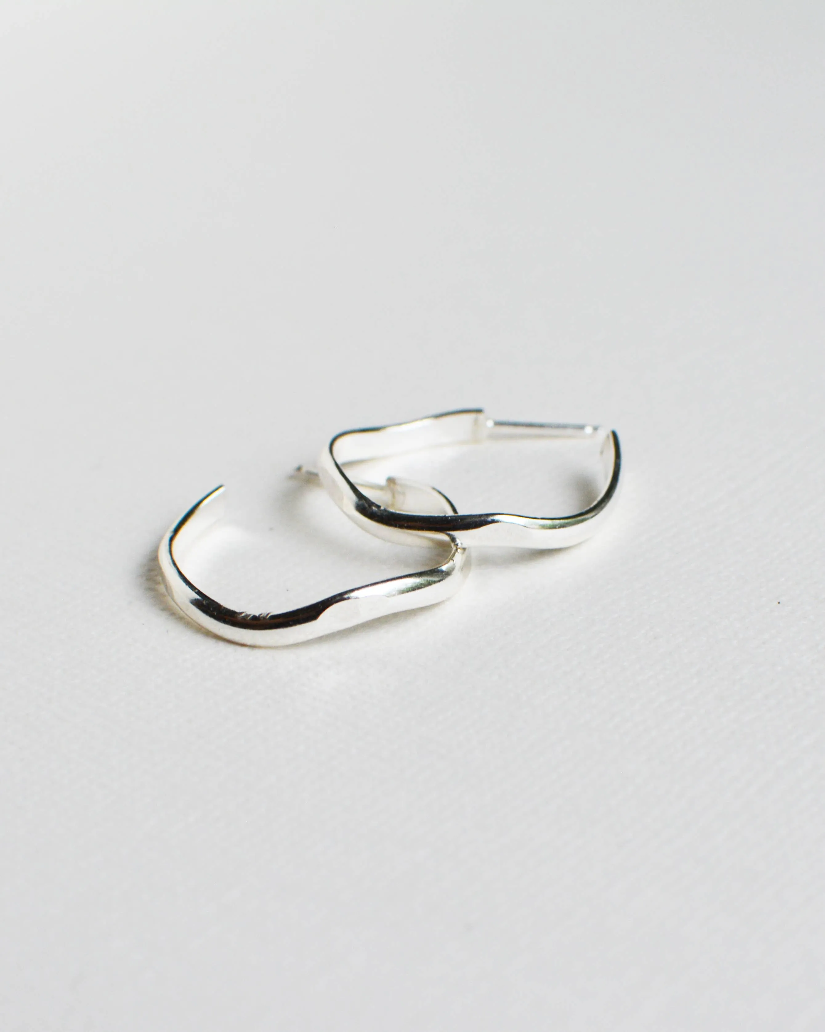 Silver Heli Hoops