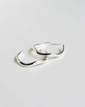 Silver Heli Hoops