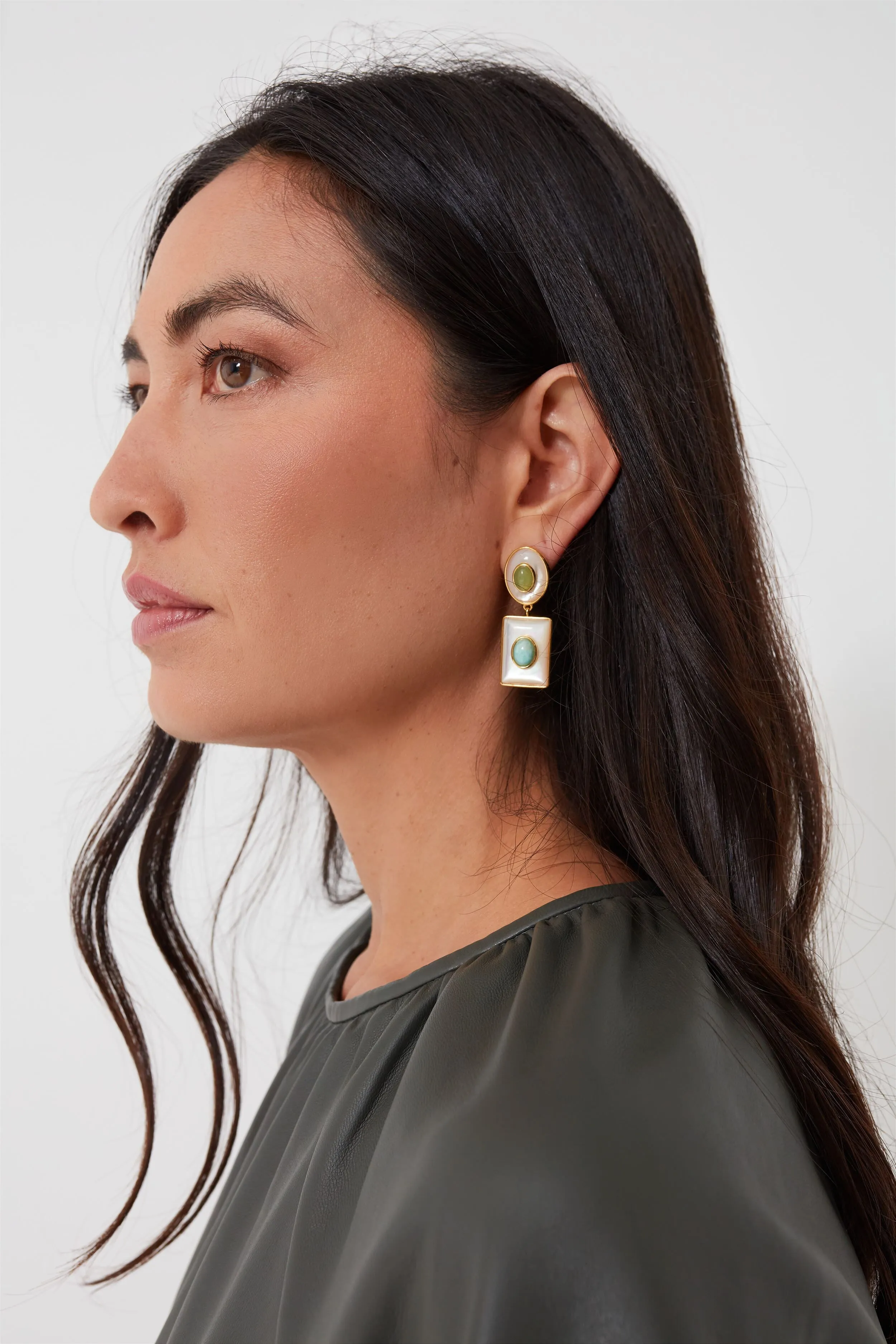 White Ethereal Pool Earrings